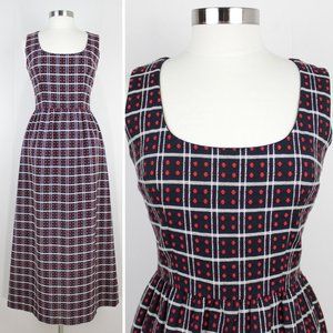 Vintage 60s / 70s Pinafore Dress, Prairie Dress